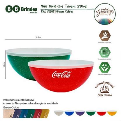 Imagem de Mini Bowl 240ml com Tampa Green Colors