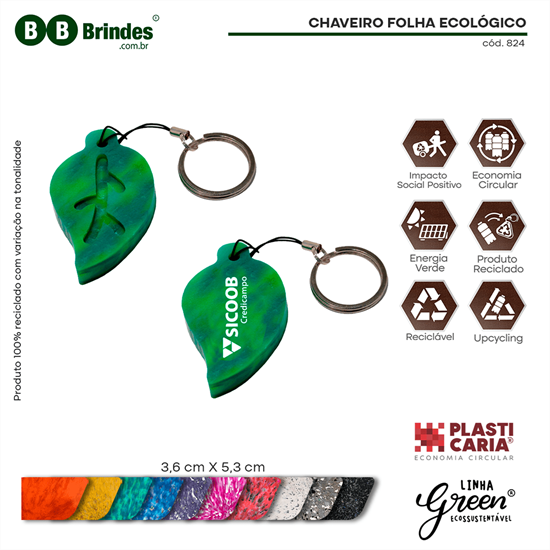 CHAVEIRO FOLHA ECOLÓGICO - PLASTICARIA