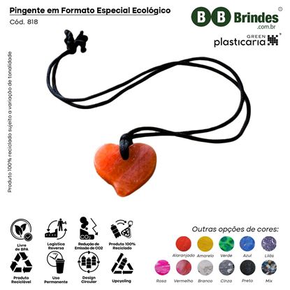 PINGENTE EM FORMATO ESPECIAL ecológico PLASTICARIA