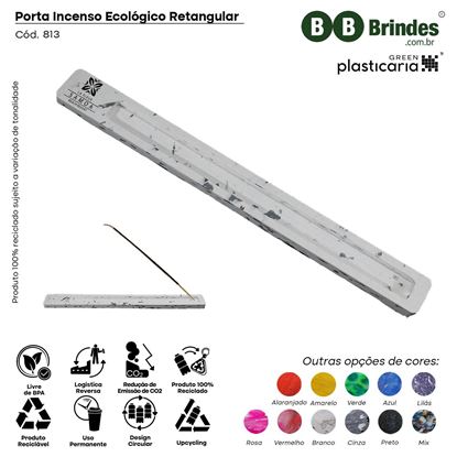 Porta Incenso Retangular Ecológico (24,6x2,5) PLASTICARIA